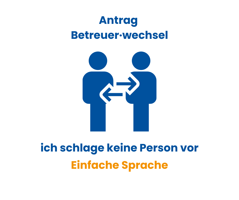 Hier kannst du dem Gericht sagen, dass du eine neue rechtliche Betreuung möchtest, ohne selbst eine Person vorzuschlagen. Du kannst die Gründe ankreuzen, warum du den Wechsel möchtest.