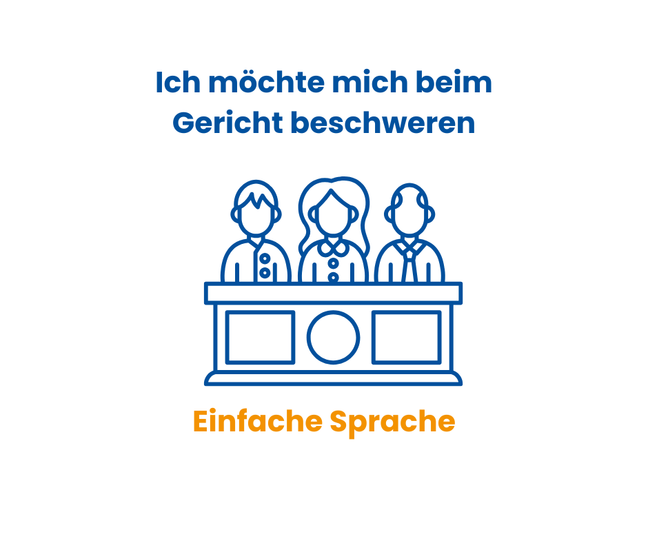 Mit diesem Formular kannst du dich beim Gericht über deine rechtliche Betreuungs·person beschweren. Du kannst ankreuzen, was für dich nicht gut läuft – zum Beispiel Entscheidungen, mit denen du nicht einverstanden bist oder zu wenig Informationen oder fehlender Kontakt.