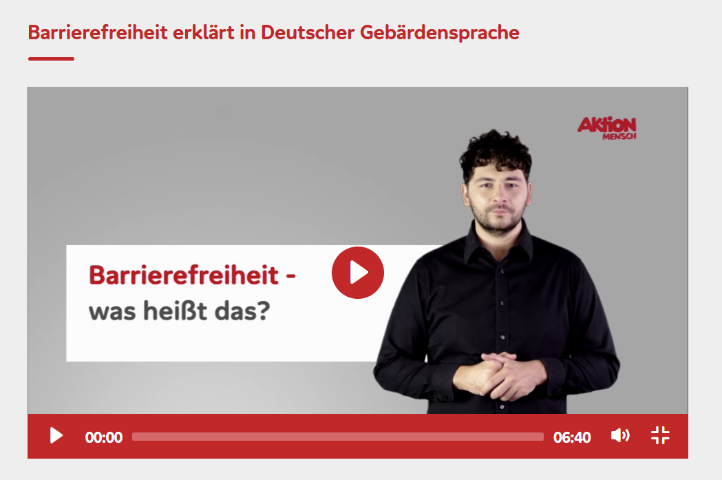 Barriere·freiheit – was heißt das? [Aktion Mensch]